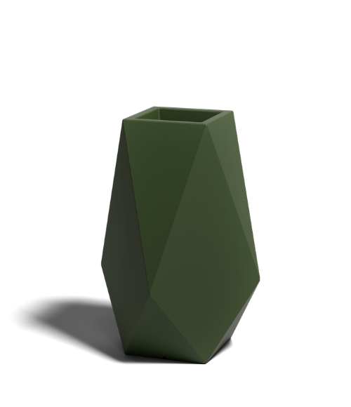 Donica Volcano 70 cm wysokości butelkowa zieleń